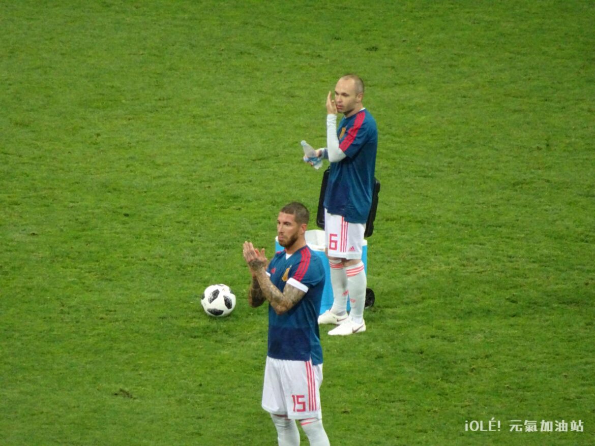 Andrés Iniesta, Sergio Ramos. Portugal v Spain, world cup 2018, Sochi, Russia