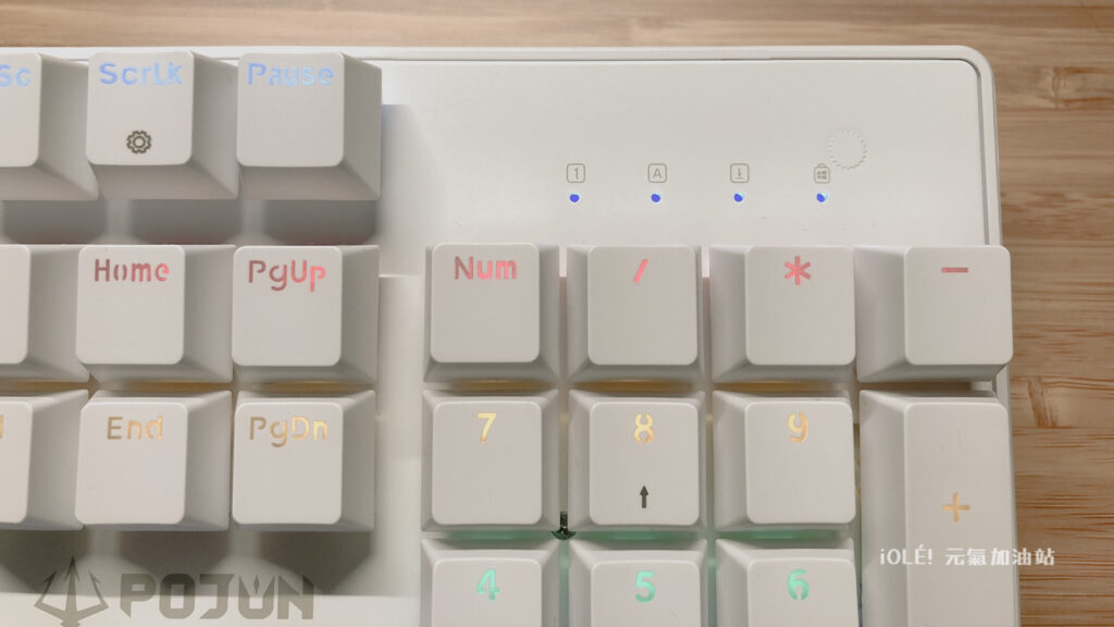 POJUN 波軍 PJ04 機械鍵盤開箱評測，指示燈